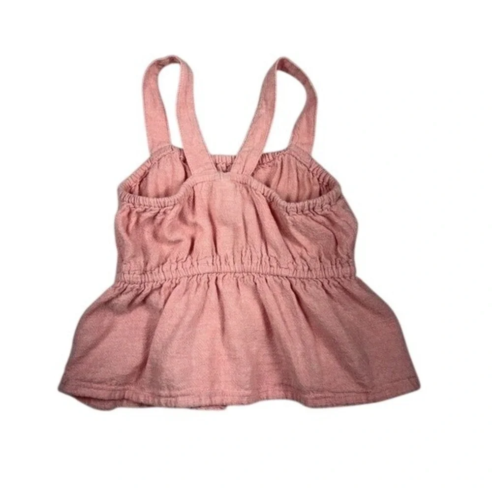 Old Navy Girls Pink Linen Blend Tank Top‎ Size 4T Sleeveless Summer